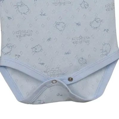 Hvc Erkek Bebek Atlet Body Jakarlı Kuzu Mavi - 9