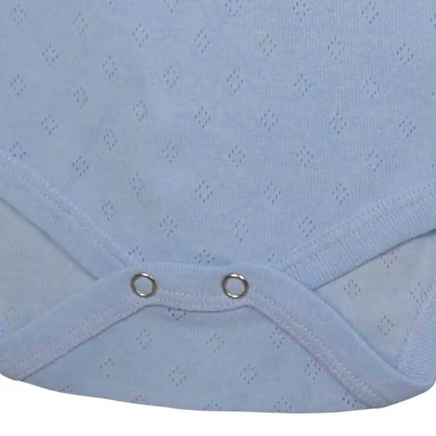 Hvc Erkek Bebek Atlet Body Jakarlı Nokta Desenli Mavi - 10