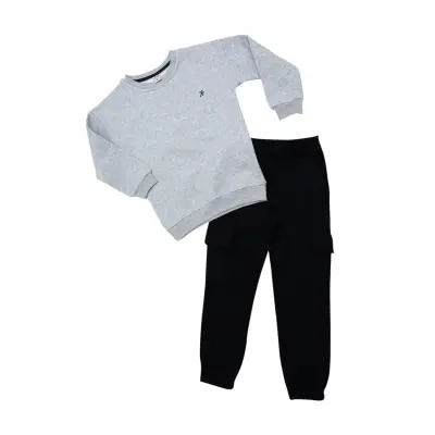 Hvc Erkek Çocuk Eşofman Takımı Kargo Siyah - Gri