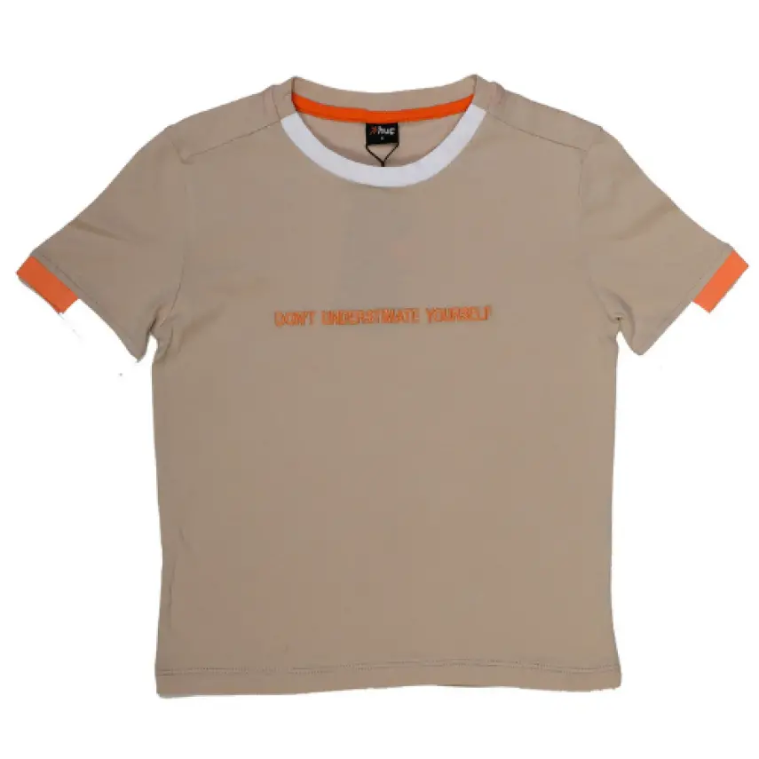 Hvc Erkek T-Shirt Dont Understimate Yourself Kahverengi - 3