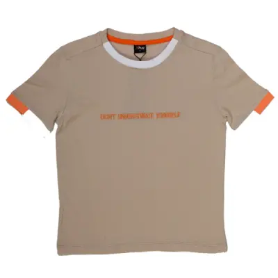 Hvc Erkek T-Shirt Dont Understimate Yourself Kahverengi - 6