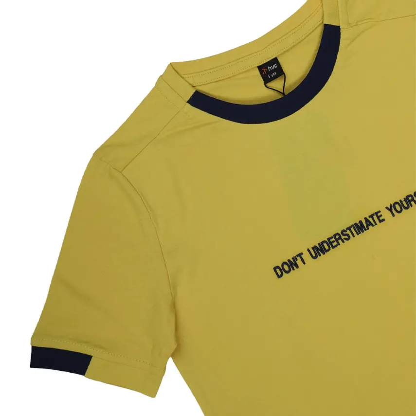 Hvc Erkek T-Shirt Dont Understimate Yourself Lime  - 4