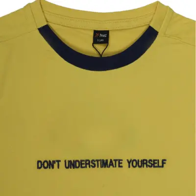 Hvc Erkek T-Shirt Dont Understimate Yourself Lime  - 3