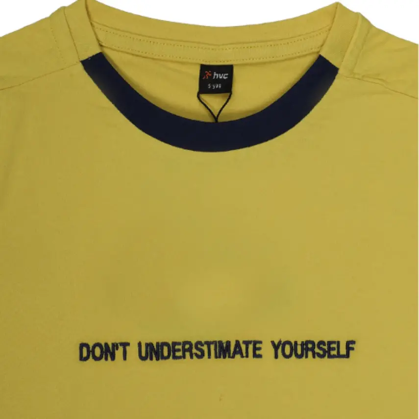 Hvc Erkek T-Shirt Dont Understimate Yourself Lime  - 3