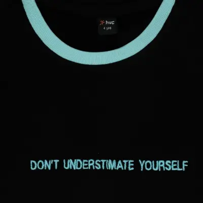 Hvc Erkek T-Shirt Dont Understimate Yourself Siyah - 3