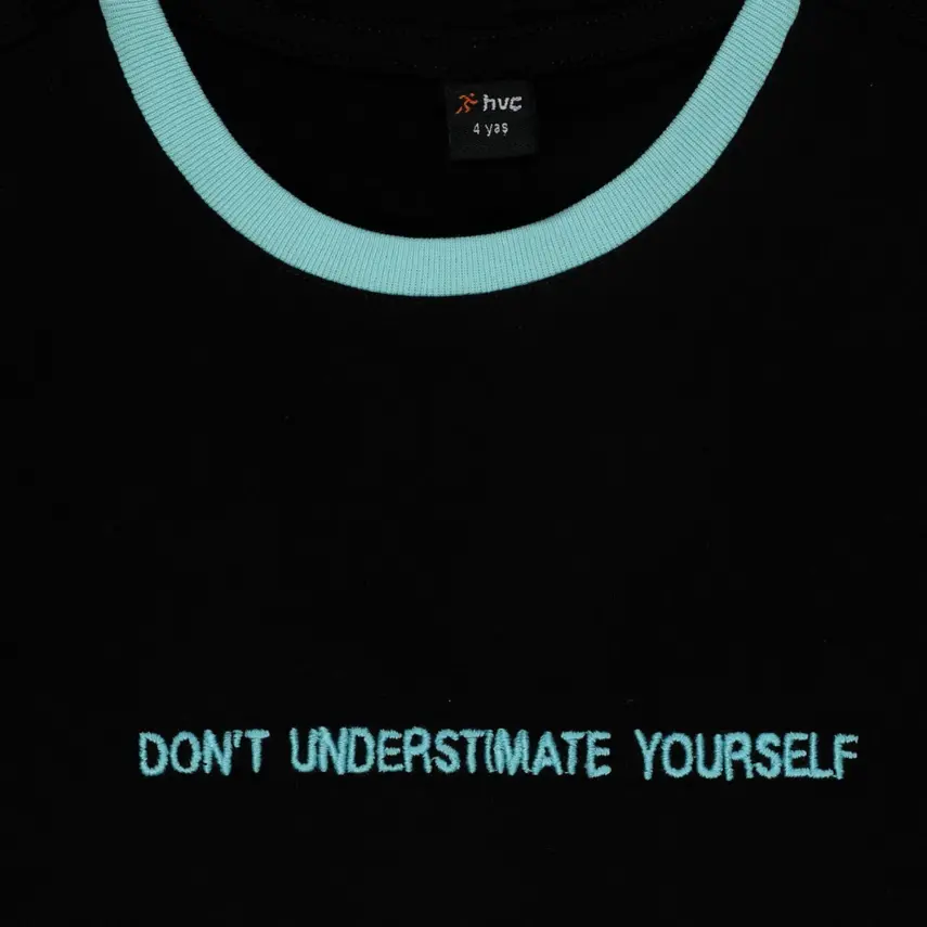 Hvc Erkek T-Shirt Dont Understimate Yourself Siyah - 5