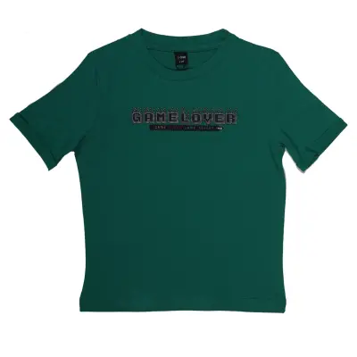 Hvc Erkek T-Shirt Gamelover Baskılı Yeşil