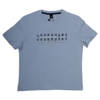 Hvc Erkek T-Shirt Legendary Baskılı Mavi