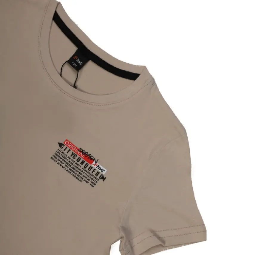Hvc Erkek T-Shirt Orijinal Baskılı Kahverengi - 9