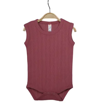 Hvc Kız Bebek Atlet Body Jakarlı Çizgili Fuşya - 4