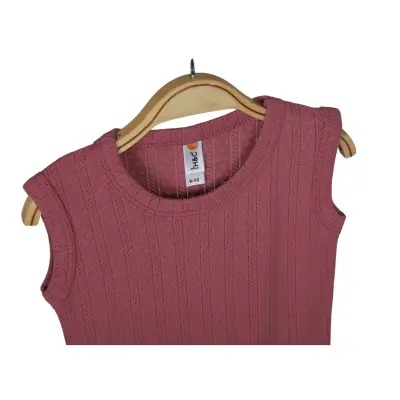 Hvc Kız Bebek Atlet Body Jakarlı Çizgili Fuşya - 9