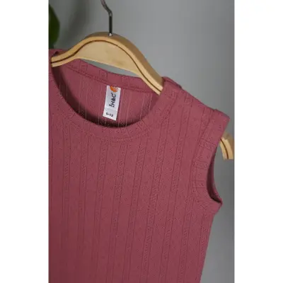 Hvc Kız Bebek Atlet Body Jakarlı Çizgili Fuşya - 10