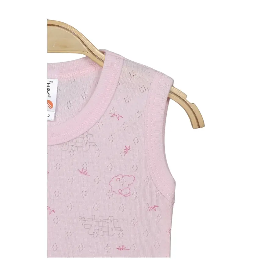 Hvc Kız Bebek Atlet Body Jakarlı Kuzu Pembe - 7