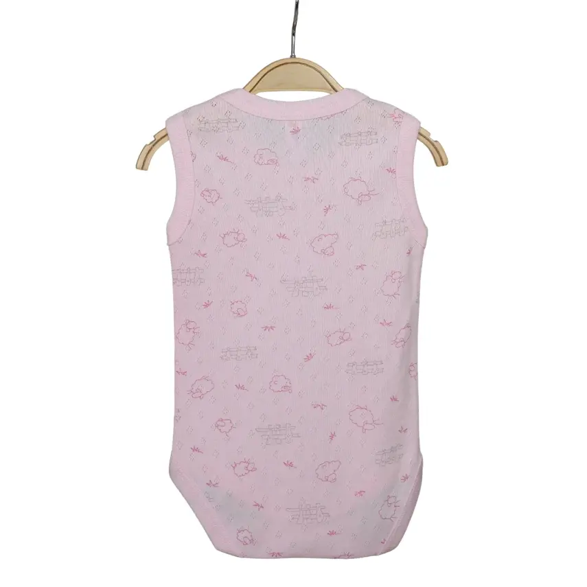 Hvc Kız Bebek Atlet Body Jakarlı Kuzu Pembe - 10