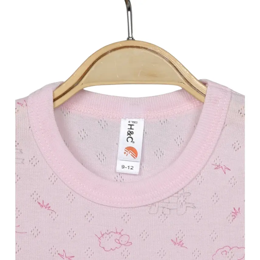 Hvc Kız Bebek Atlet Body Jakarlı Kuzu Pembe - 11