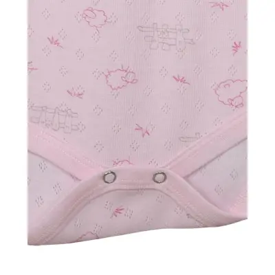 Hvc Kız Bebek Atlet Body Jakarlı Kuzu Pembe - 12