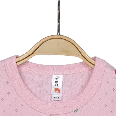 Hvc Kız Bebek Atlet Body Jakarlı Meyve Desenli Çilek - 13