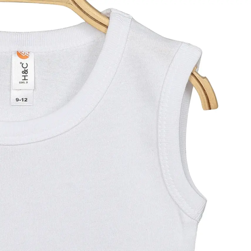 Hvc Ribanalı Askılı Bebek Body Unisex Beyaz - 9