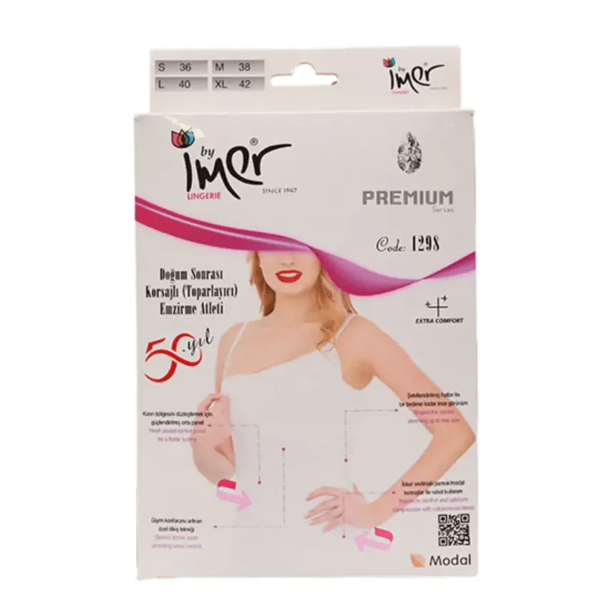 İmer Emzirme Korse Atleti Beyaz 3/L - 1