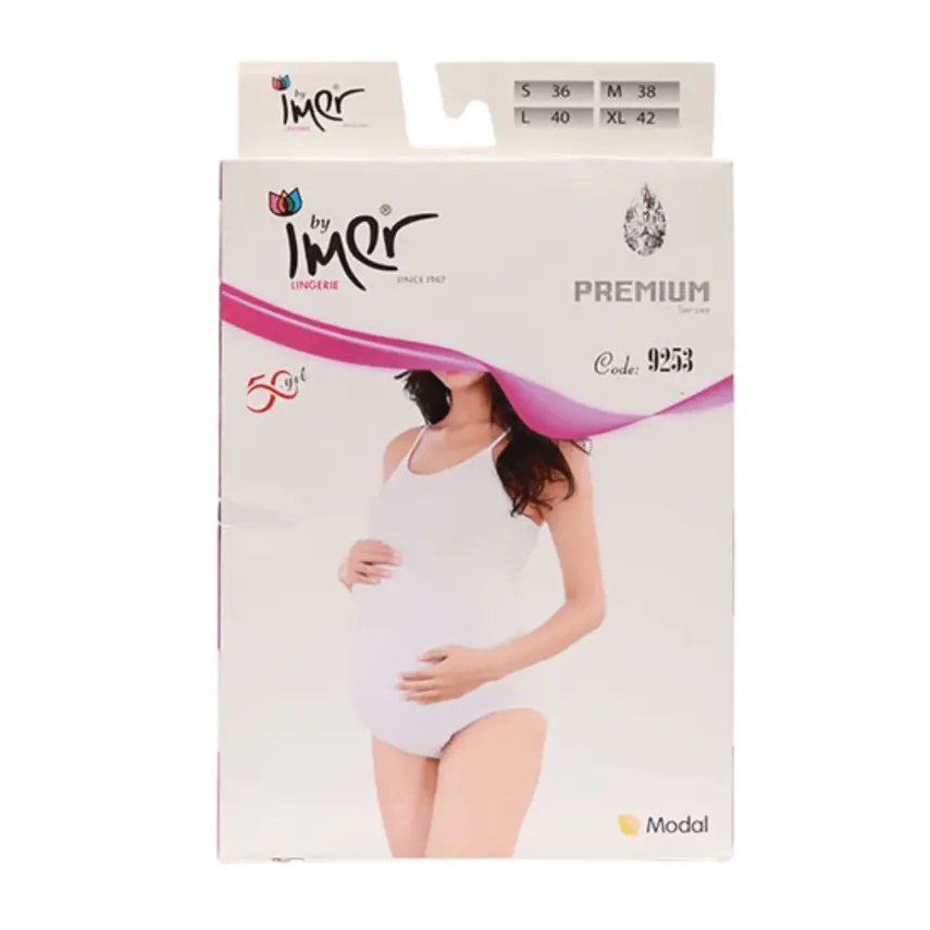 İmer Hamile Çıtçıtlı Body Beyaz 2/M - 1