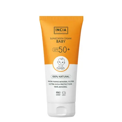 INCIA %100 Doğal Bebek için Güneş Kremi Mineral Filtreli 50 SPF 50ml