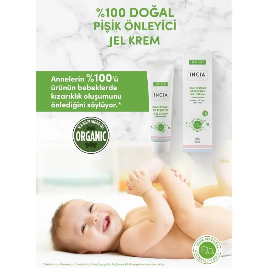 Incia Doğal Pişik Önleyici Jel Krem 60 ml - 8