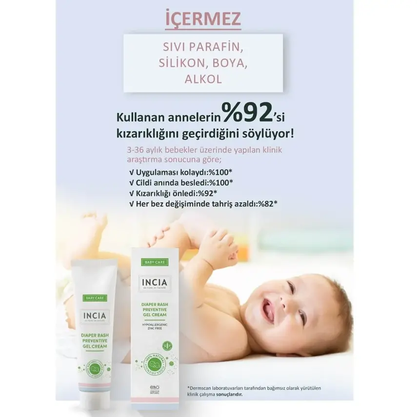 Incia Doğal Pişik Önleyici Jel Krem 60 ml - 9