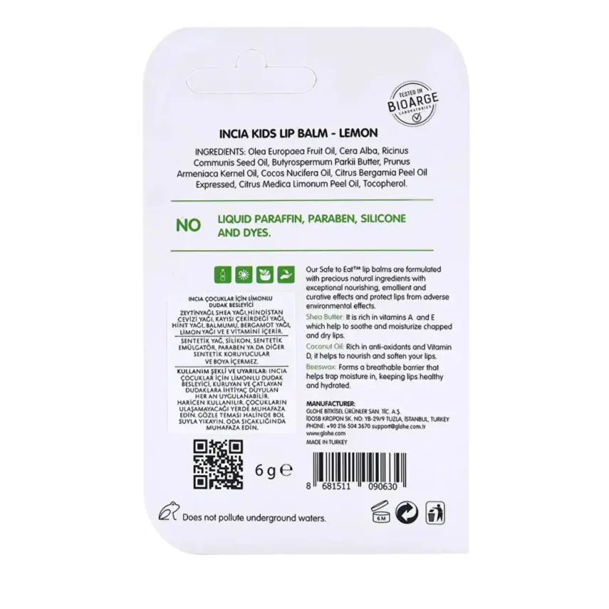 Incia Kids Limonlu Dudak Besleyici Çocuklar İçin 6gr - 3