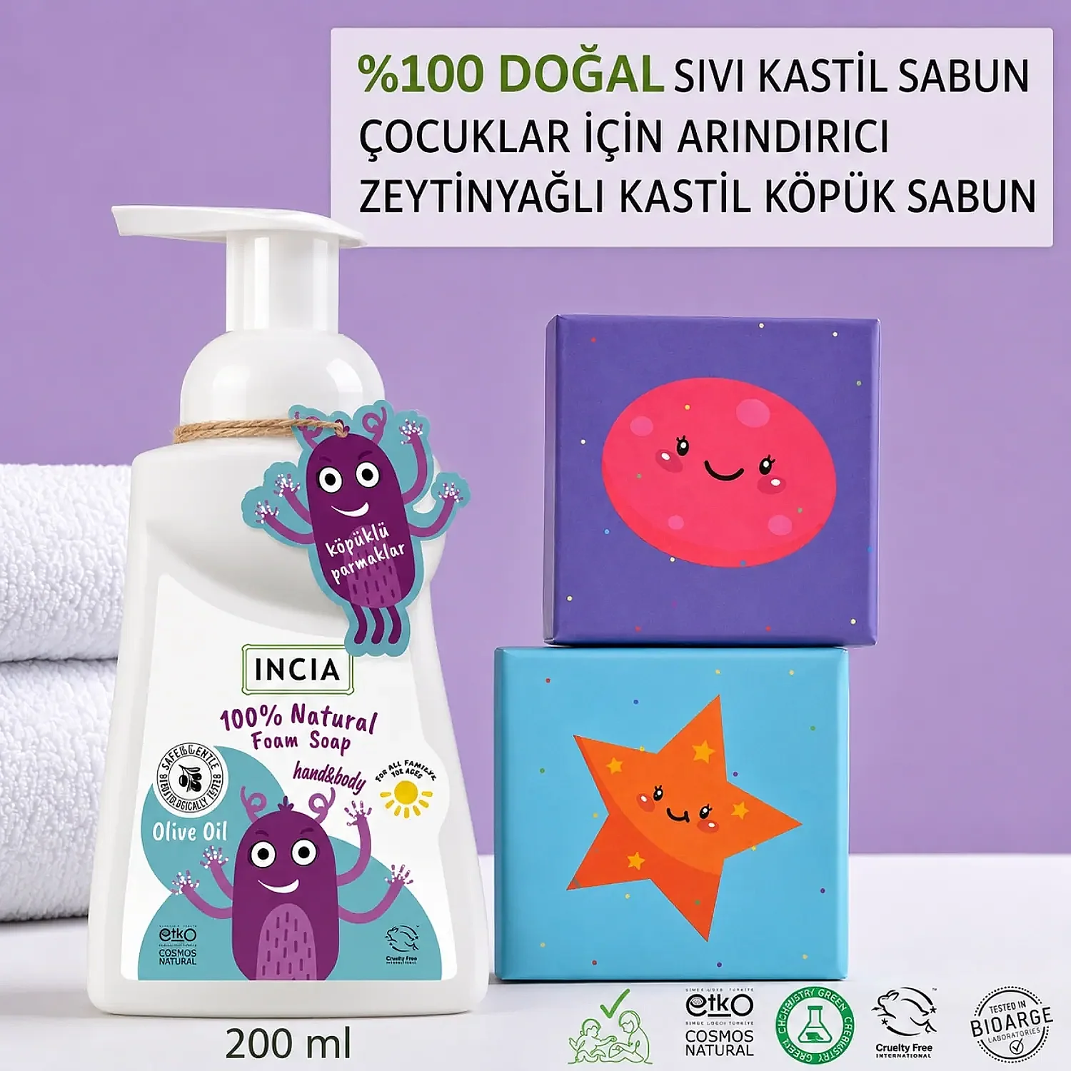 Incia Kids Zeytinyağlı Köpük Sabun 200 ml