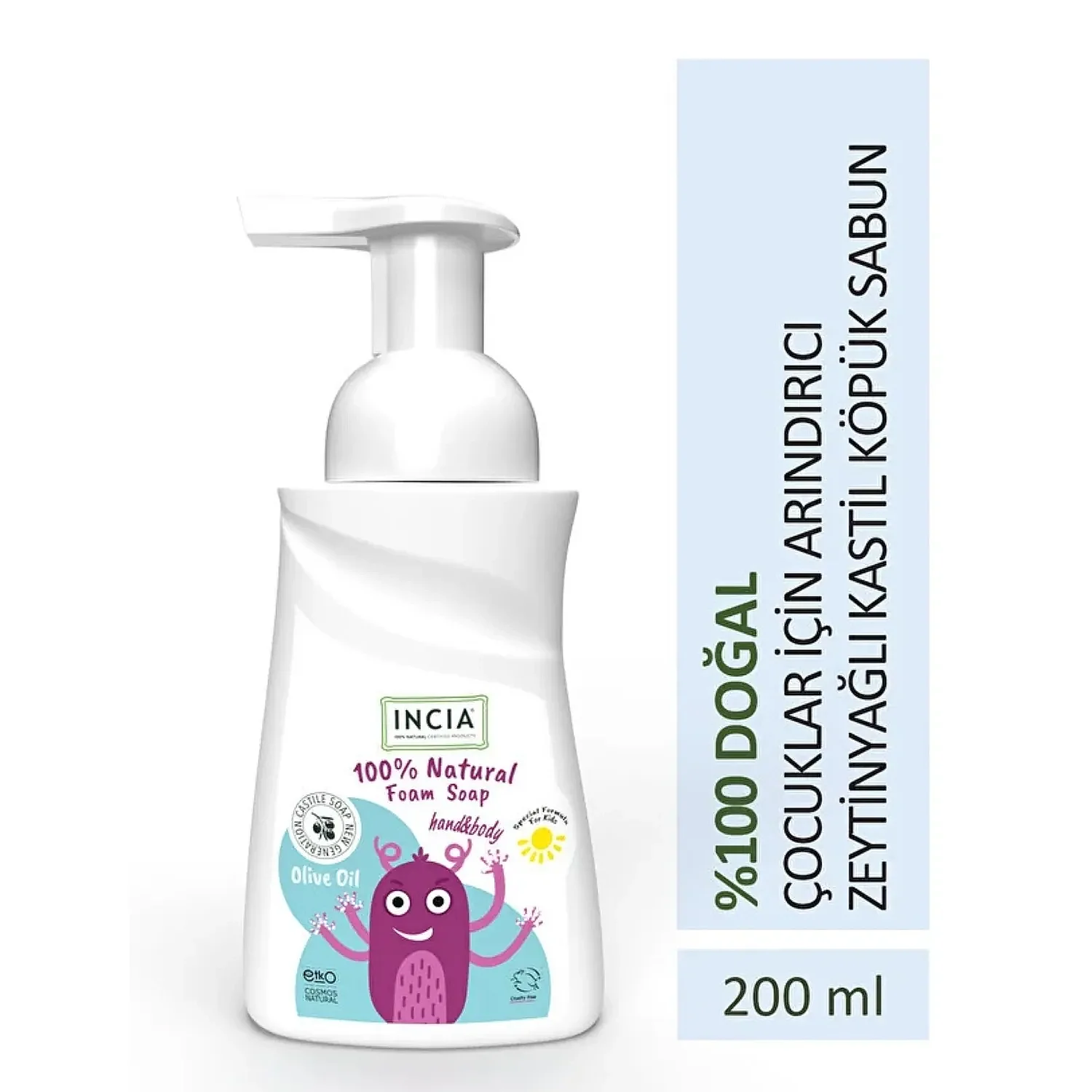Incia Kids Zeytinyağlı Köpük Sabun 200 ml