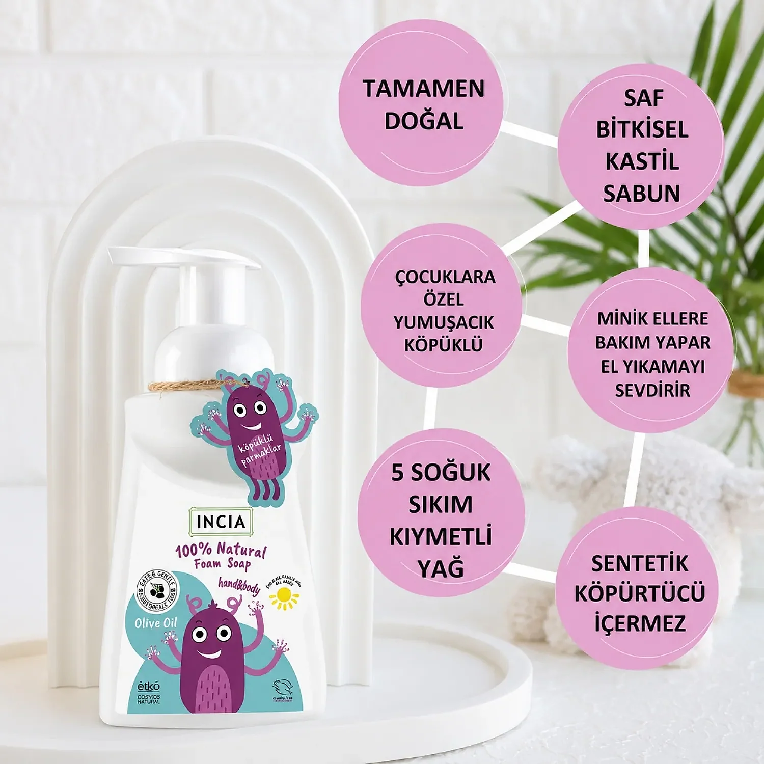 Incia Kids Zeytinyağlı Köpük Sabun 200 ml