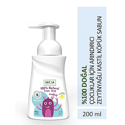 Incia Kids Zeytinyağlı Köpük Sabun 200 ml (1)