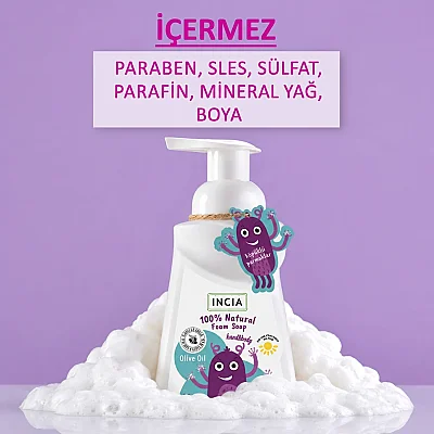 Incia Kids Zeytinyağlı Köpük Sabun 200 ml - 5