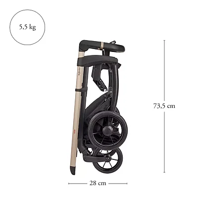 Inglesina Electa+ Bebek Arabası Darwin Recline 4'lü Sistem Upper Black - 14