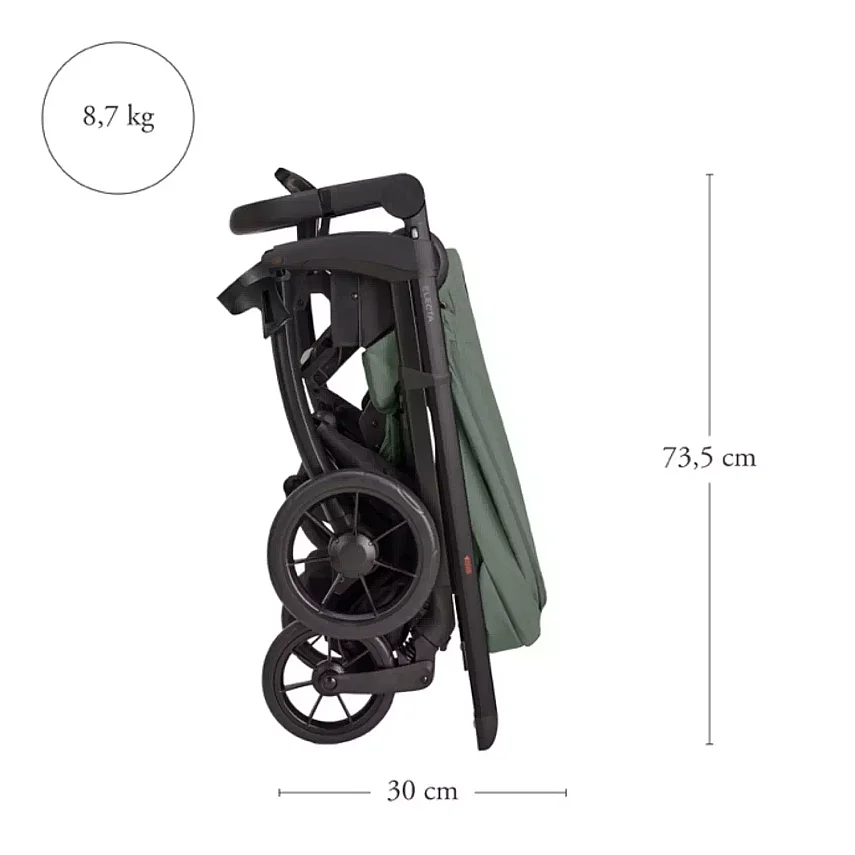 Inglesina Electa+ Bebek Arabası Darwin Recline 4'lü Sistem Upper Black - 15