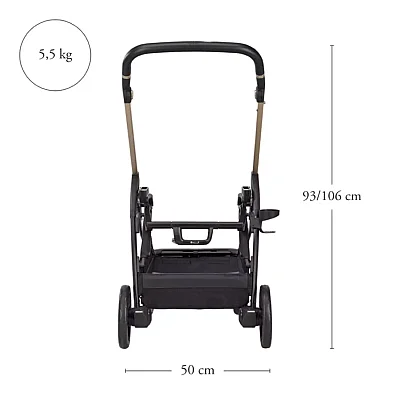 Inglesina Electa+ Bebek Arabası Darwin Recline 4'lü Sistem Upper Black - 17