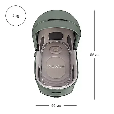 Inglesina Electa+ Bebek Arabası Darwin Recline 4'lü Sistem Upper Black - 18