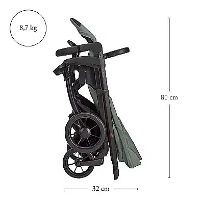 Inglesina Electa+ Bebek Arabası Darwin Recline 4'lü Sistem Upper Black - 16