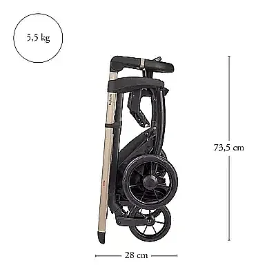 Inglesina Electa+ Bebek Arabası Darwin Recline 4'lü Sistem Upper Black - 14