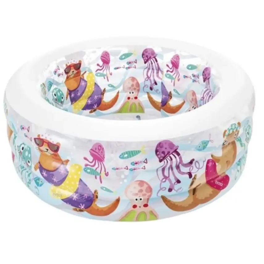 Intex Akvaryum Şeffaf Deniz Desenli Üç Boğumlu Şişme Havuz 152X56 Cm - 1