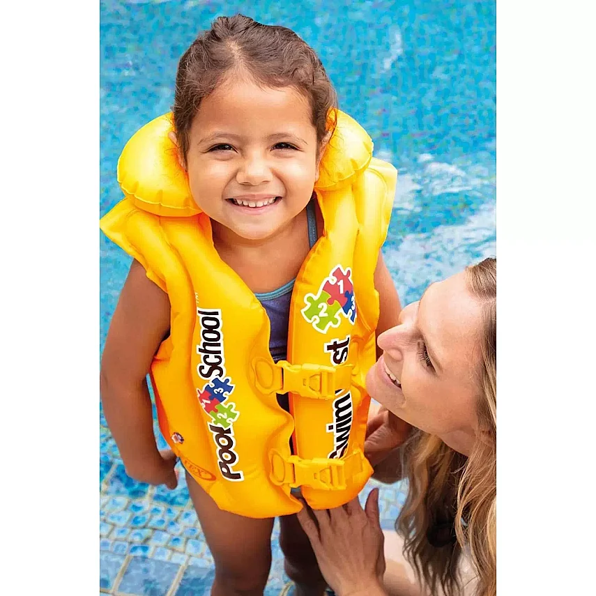 Intex Yakalı Sarı Yelek 50x47 cm 3-6 Yaş - 2