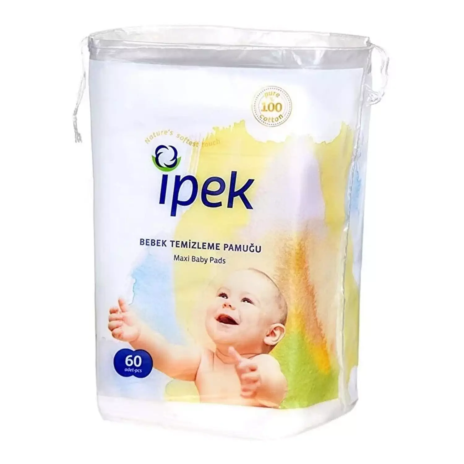 İpek Bebek Temizleme Pamuğu 60lı