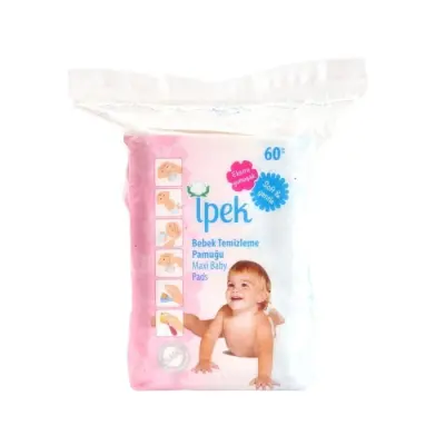 İpek Bebek Temizleme Pamuğu 60lı (1)