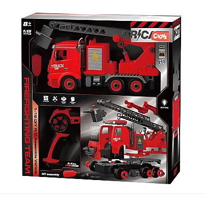 Işıklı Usb Şarjlı Uzaktan Kumandalı İtfaiye Aracı 1:18 (1)