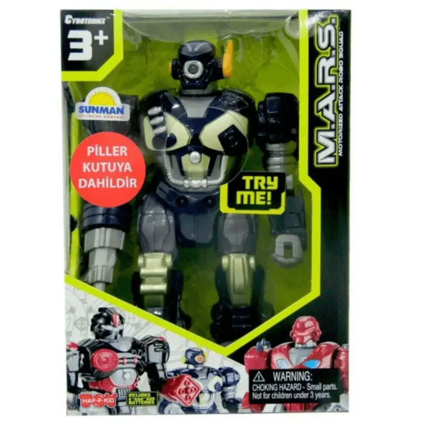 Işıklı Yürüyen Robot Siyah M.a.r.s - 2
