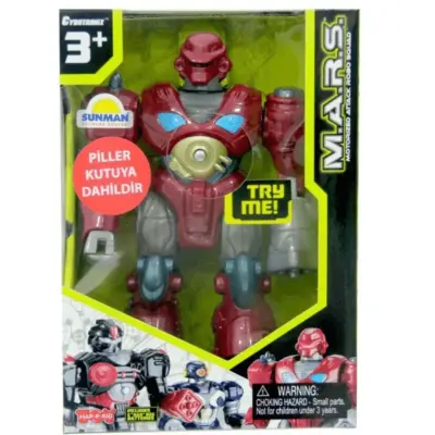 Işıklı Yürüyen Robot Siyah M.a.r.s - 3