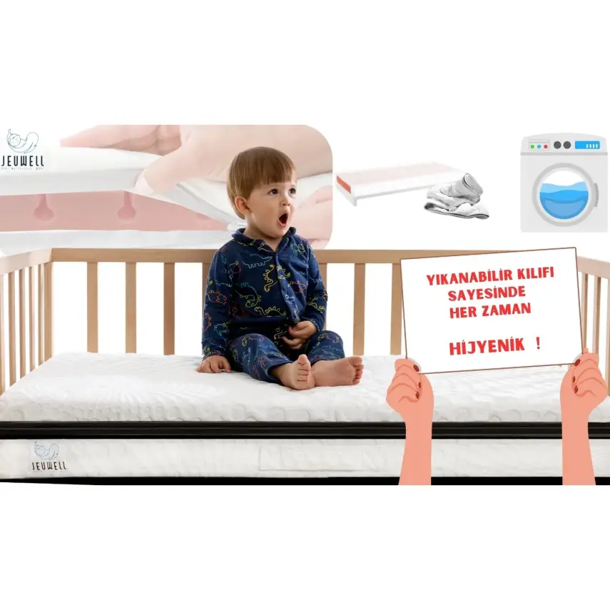 Jeuwell 3D Alezli Sünger Yatak 70x130 Cm - 3