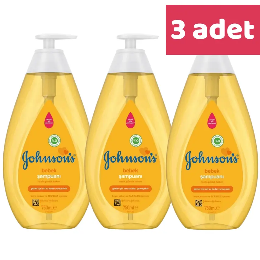 Johnson's Şampuan 750 ml x 3 Adet - 1