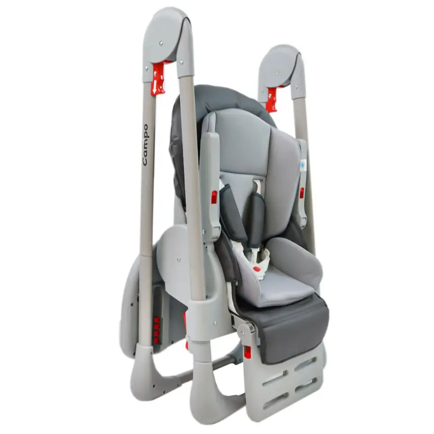 Kanz Campo Mama Sandalyesi Portatif Kolay Katlanır Yükseklik Ayarlı Tekerlekli İç Pedli  Dark Grey - 17