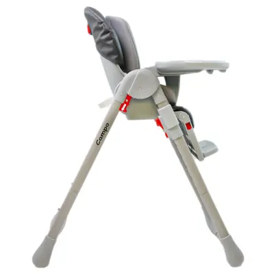 Kanz Campo Mama Sandalyesi Portatif Kolay Katlanır Yükseklik Ayarlı Tekerlekli İç Pedli  Dark Grey - 15